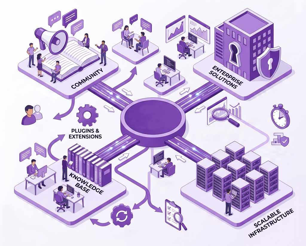 Large Community & Enterprise Ecosystem