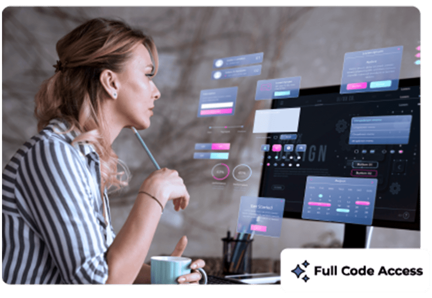 Visual Website Editor with Full Code Access
