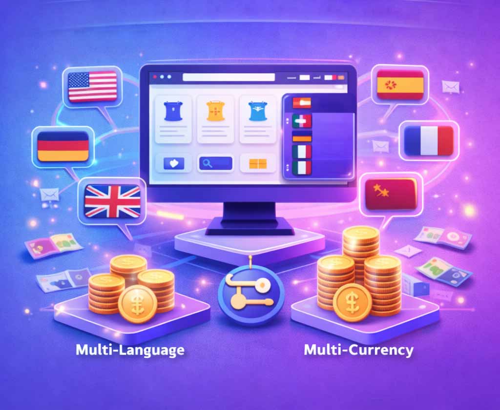 Multi-Language & Multi-Currency Support